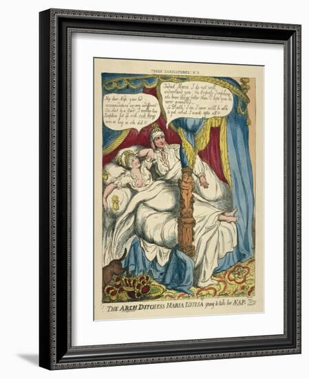 The Archduchess Maria Louisa Going to Take Her Nap, 1810-Thomas Rowlandson-Framed Giclee Print