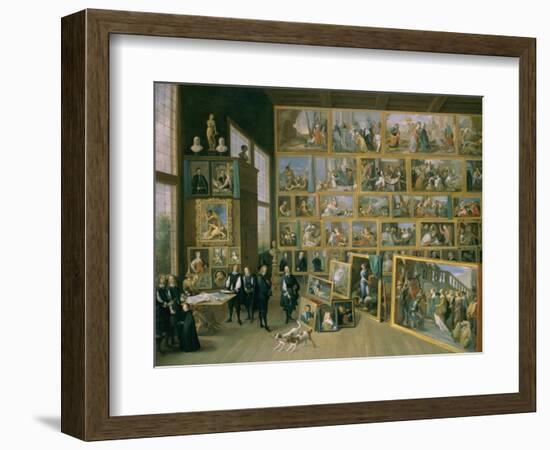 The Archduke Leopold Wilhelm (1614-62) in His Picture Gallery in Brussels, 1651-David Teniers the Younger-Framed Giclee Print