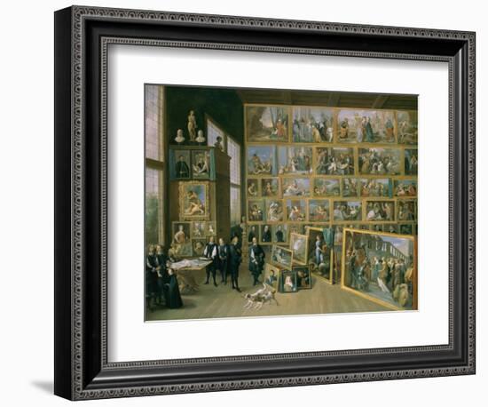 The Archduke Leopold Wilhelm (1614-62) in His Picture Gallery in Brussels, 1651-David Teniers the Younger-Framed Giclee Print