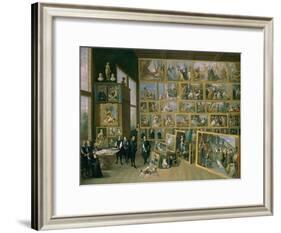 The Archduke Leopold Wilhelm (1614-62) in His Picture Gallery in Brussels, 1651-David Teniers the Younger-Framed Giclee Print
