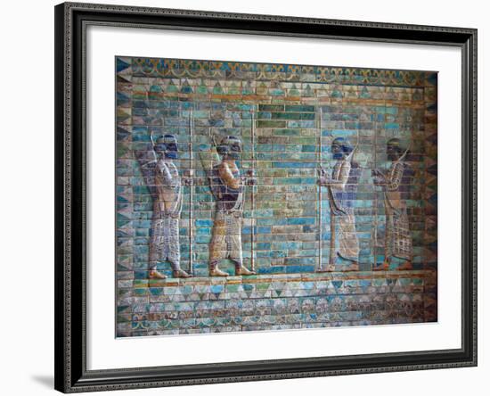 The Archers Frieze from Darius I Palace at Susa, C. 510-C. 500 Bc-null-Framed Photographic Print