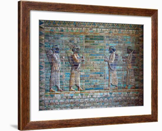 The Archers Frieze from Darius I Palace at Susa, C. 510-C. 500 Bc-null-Framed Photographic Print