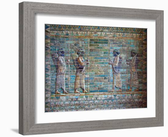 The Archers Frieze from Darius I Palace at Susa, C. 510-C. 500 Bc-null-Framed Photographic Print