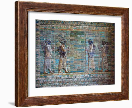 The Archers Frieze from Darius I Palace at Susa, C. 510-C. 500 Bc-null-Framed Photographic Print