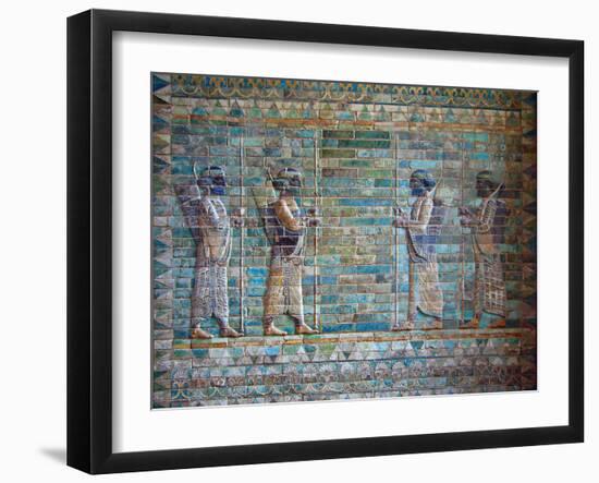 The Archers Frieze from Darius I Palace at Susa, C. 510-C. 500 Bc-null-Framed Photographic Print