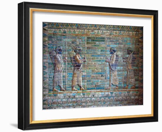 The Archers Frieze from Darius I Palace at Susa, C. 510-C. 500 Bc-null-Framed Photographic Print