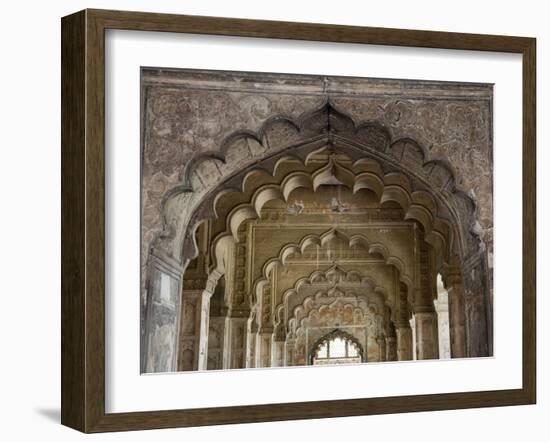 The Arches of Diwan-I-Aam, Red Fort, Old Delhi, India, Asia-Martin Child-Framed Photographic Print