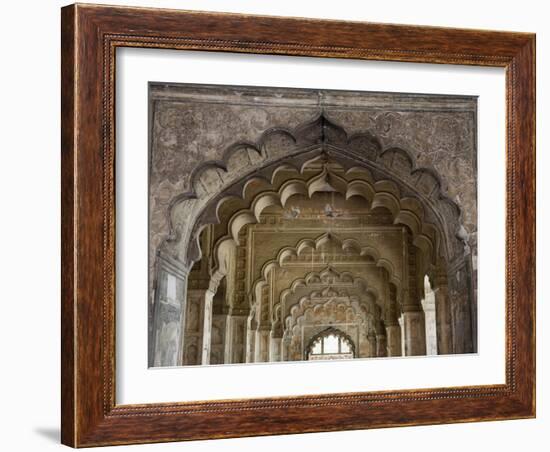 The Arches of Diwan-I-Aam, Red Fort, Old Delhi, India, Asia-Martin Child-Framed Photographic Print