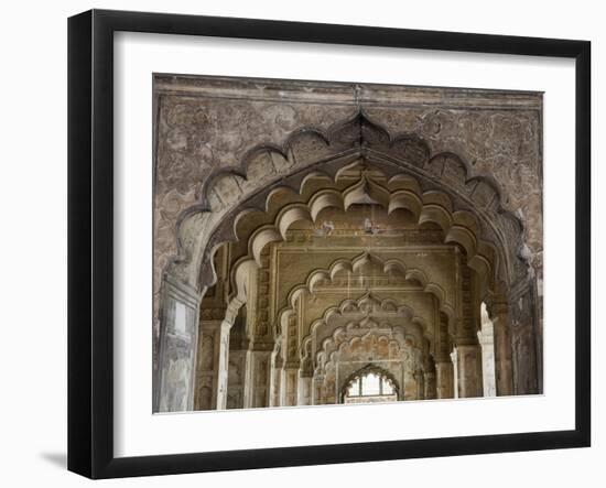 The Arches of Diwan-I-Aam, Red Fort, Old Delhi, India, Asia-Martin Child-Framed Photographic Print