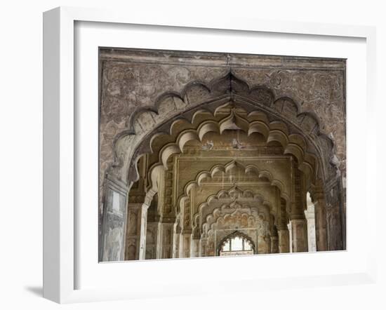 The Arches of Diwan-I-Aam, Red Fort, Old Delhi, India, Asia-Martin Child-Framed Photographic Print