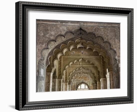 The Arches of Diwan-I-Aam, Red Fort, Old Delhi, India, Asia-Martin Child-Framed Photographic Print