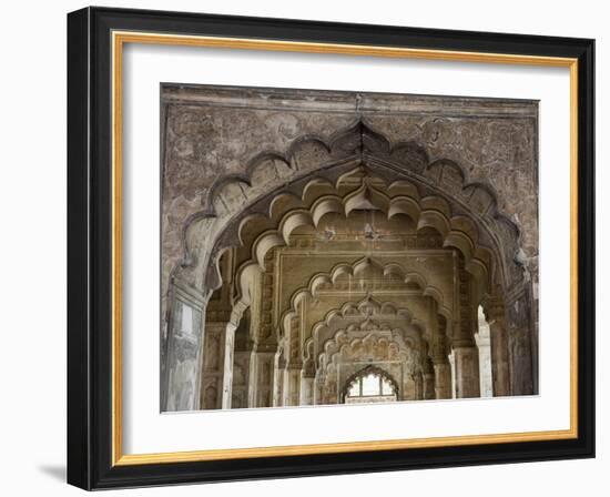 The Arches of Diwan-I-Aam, Red Fort, Old Delhi, India, Asia-Martin Child-Framed Photographic Print