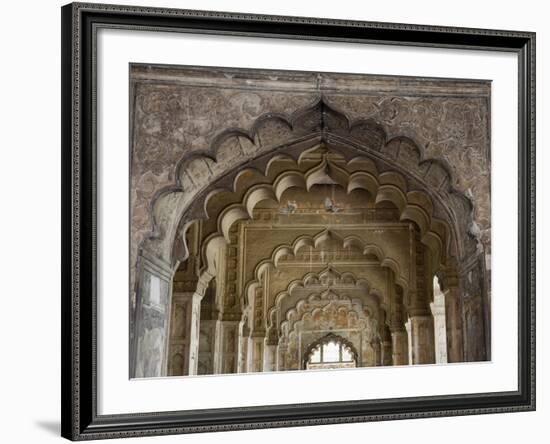 The Arches of Diwan-I-Aam, Red Fort, Old Delhi, India, Asia-Martin Child-Framed Photographic Print