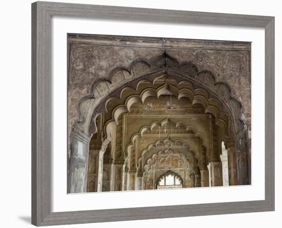 The Arches of Diwan-I-Aam, Red Fort, Old Delhi, India, Asia-Martin Child-Framed Photographic Print