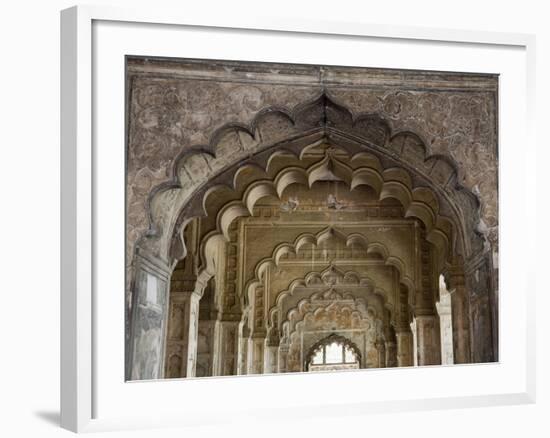 The Arches of Diwan-I-Aam, Red Fort, Old Delhi, India, Asia-Martin Child-Framed Photographic Print