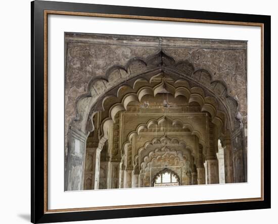 The Arches of Diwan-I-Aam, Red Fort, Old Delhi, India, Asia-Martin Child-Framed Photographic Print