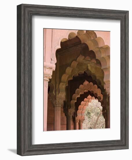 The Arches of Diwan-I-Aam, Red Fort, Old Delhi, India, Asia-Martin Child-Framed Photographic Print