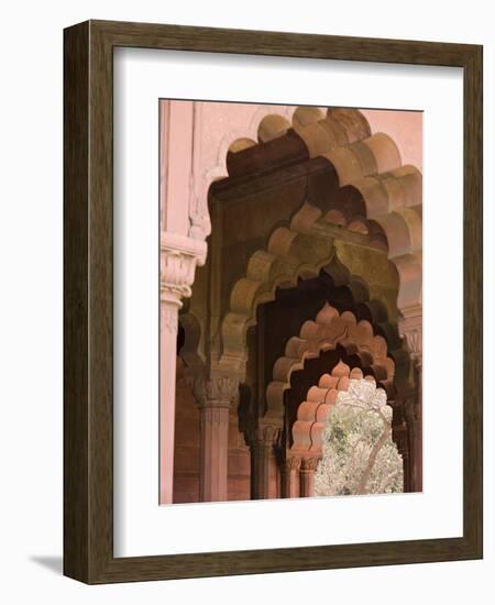 The Arches of Diwan-I-Aam, Red Fort, Old Delhi, India, Asia-Martin Child-Framed Photographic Print