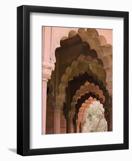 The Arches of Diwan-I-Aam, Red Fort, Old Delhi, India, Asia-Martin Child-Framed Photographic Print