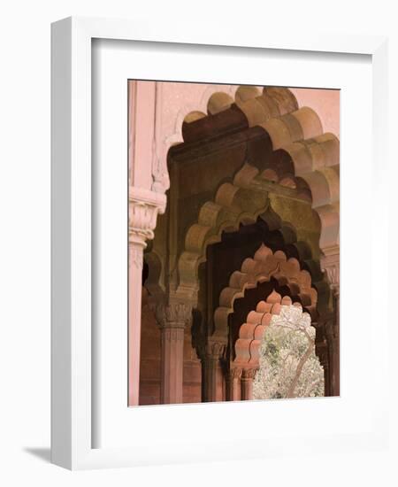 The Arches of Diwan-I-Aam, Red Fort, Old Delhi, India, Asia-Martin Child-Framed Photographic Print