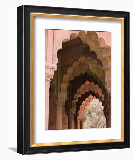 The Arches of Diwan-I-Aam, Red Fort, Old Delhi, India, Asia-Martin Child-Framed Photographic Print