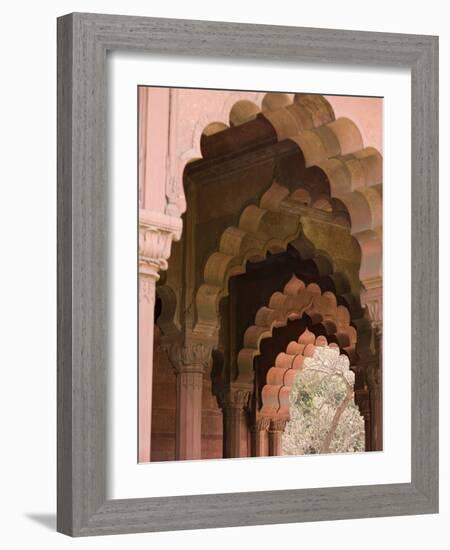 The Arches of Diwan-I-Aam, Red Fort, Old Delhi, India, Asia-Martin Child-Framed Photographic Print