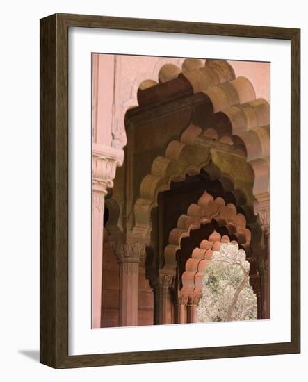 The Arches of Diwan-I-Aam, Red Fort, Old Delhi, India, Asia-Martin Child-Framed Photographic Print