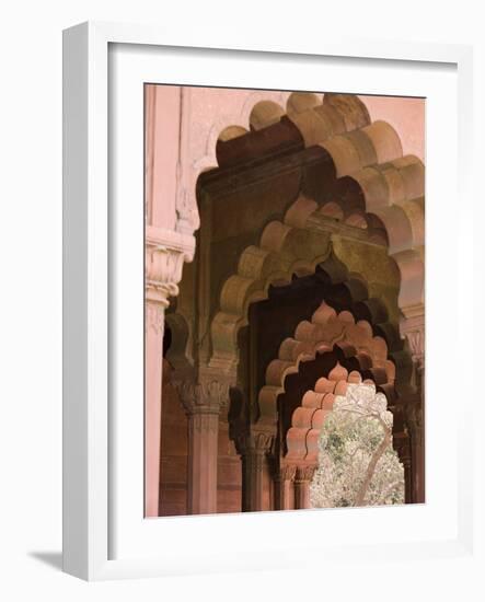 The Arches of Diwan-I-Aam, Red Fort, Old Delhi, India, Asia-Martin Child-Framed Photographic Print