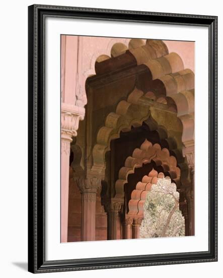 The Arches of Diwan-I-Aam, Red Fort, Old Delhi, India, Asia-Martin Child-Framed Photographic Print
