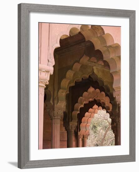 The Arches of Diwan-I-Aam, Red Fort, Old Delhi, India, Asia-Martin Child-Framed Photographic Print