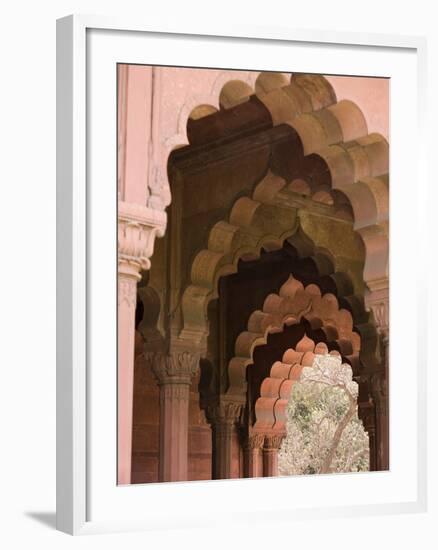 The Arches of Diwan-I-Aam, Red Fort, Old Delhi, India, Asia-Martin Child-Framed Photographic Print