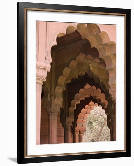 The Arches of Diwan-I-Aam, Red Fort, Old Delhi, India, Asia-Martin Child-Framed Photographic Print