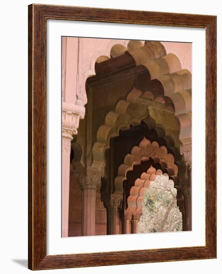 The Arches of Diwan-I-Aam, Red Fort, Old Delhi, India, Asia-Martin Child-Framed Photographic Print