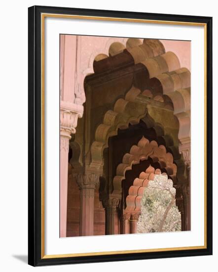 The Arches of Diwan-I-Aam, Red Fort, Old Delhi, India, Asia-Martin Child-Framed Photographic Print