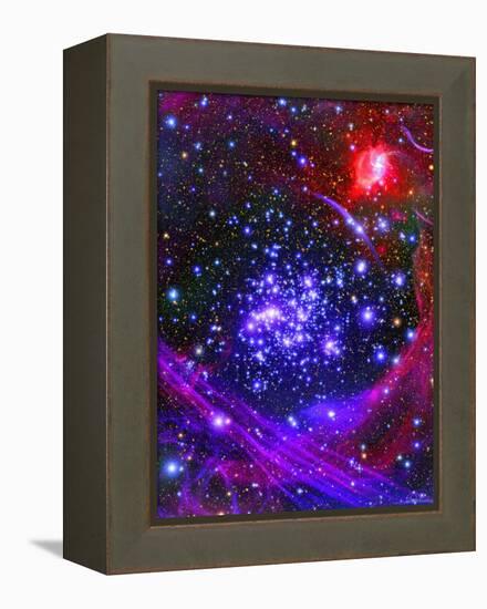 The Arches Star Cluster from Deep Inside the Hub of Our Milky Way Galaxy-Stocktrek Images-Framed Premier Image Canvas