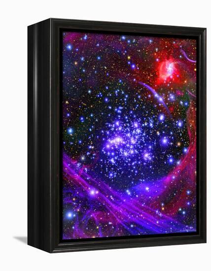 The Arches Star Cluster from Deep Inside the Hub of Our Milky Way Galaxy-Stocktrek Images-Framed Premier Image Canvas