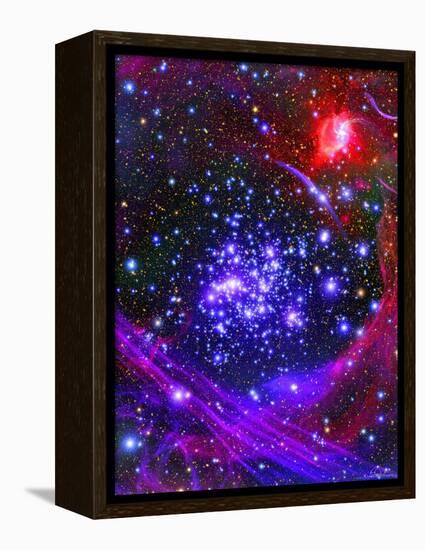 The Arches Star Cluster from Deep Inside the Hub of Our Milky Way Galaxy-Stocktrek Images-Framed Premier Image Canvas