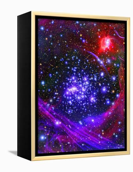 The Arches Star Cluster from Deep Inside the Hub of Our Milky Way Galaxy-Stocktrek Images-Framed Premier Image Canvas