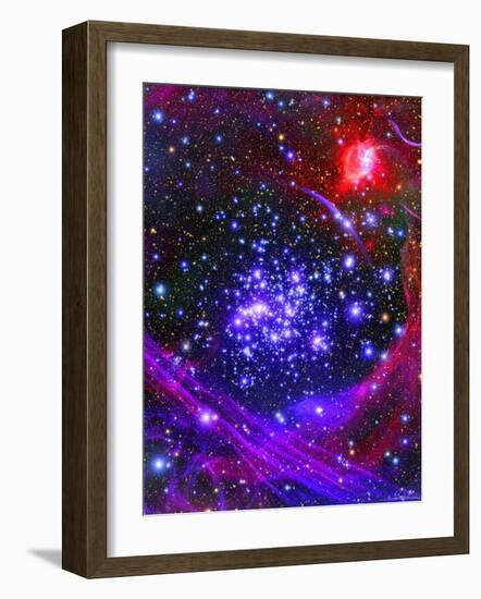 The Arches Star Cluster from Deep Inside the Hub of Our Milky Way Galaxy-Stocktrek Images-Framed Photographic Print