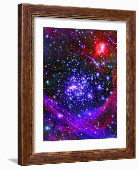 The Arches Star Cluster from Deep Inside the Hub of Our Milky Way Galaxy-Stocktrek Images-Framed Photographic Print