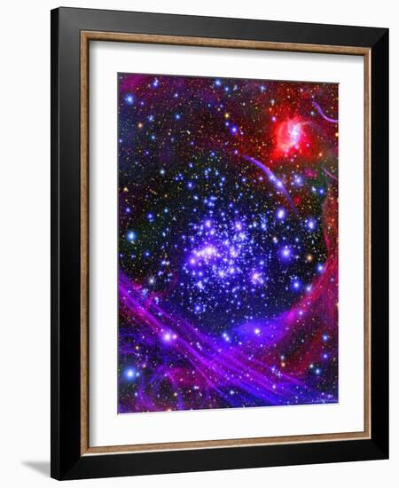 The Arches Star Cluster from Deep Inside the Hub of Our Milky Way Galaxy-Stocktrek Images-Framed Photographic Print