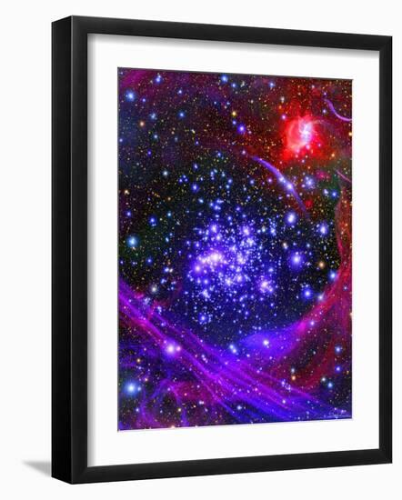 The Arches Star Cluster from Deep Inside the Hub of Our Milky Way Galaxy-Stocktrek Images-Framed Photographic Print