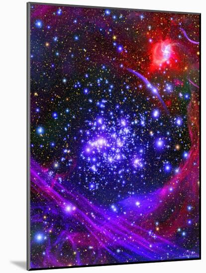 The Arches Star Cluster from Deep Inside the Hub of Our Milky Way Galaxy-Stocktrek Images-Mounted Photographic Print