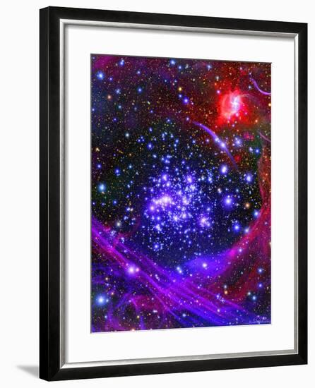 The Arches Star Cluster from Deep Inside the Hub of Our Milky Way Galaxy-Stocktrek Images-Framed Photographic Print