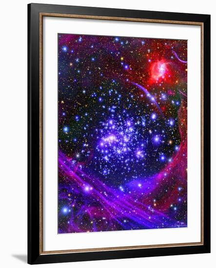 The Arches Star Cluster from Deep Inside the Hub of Our Milky Way Galaxy-Stocktrek Images-Framed Photographic Print