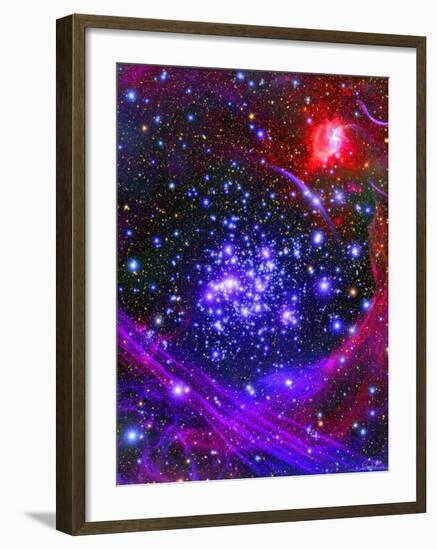 The Arches Star Cluster from Deep Inside the Hub of Our Milky Way Galaxy-Stocktrek Images-Framed Photographic Print