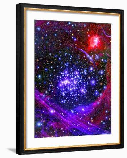 The Arches Star Cluster from Deep Inside the Hub of Our Milky Way Galaxy-Stocktrek Images-Framed Photographic Print