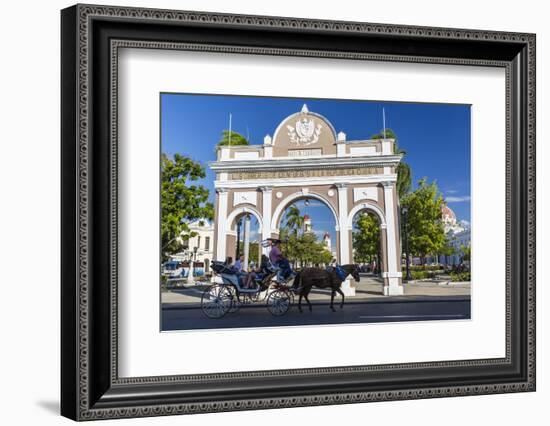 The Arco de Triunfo replica in Parque Jose Marti in the city of Cienfuegos, UNESCO World Heritage S-Michael Nolan-Framed Photographic Print