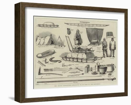 The Arctic Expedition, Apparatus to Be Used by the Explorers-null-Framed Giclee Print