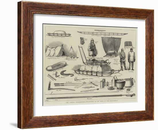 The Arctic Expedition, Apparatus to Be Used by the Explorers-null-Framed Giclee Print